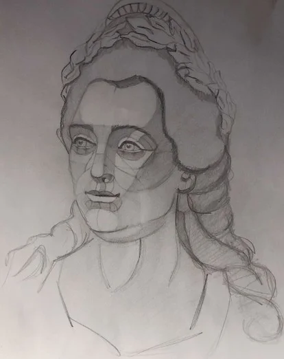 Pencil portrait study