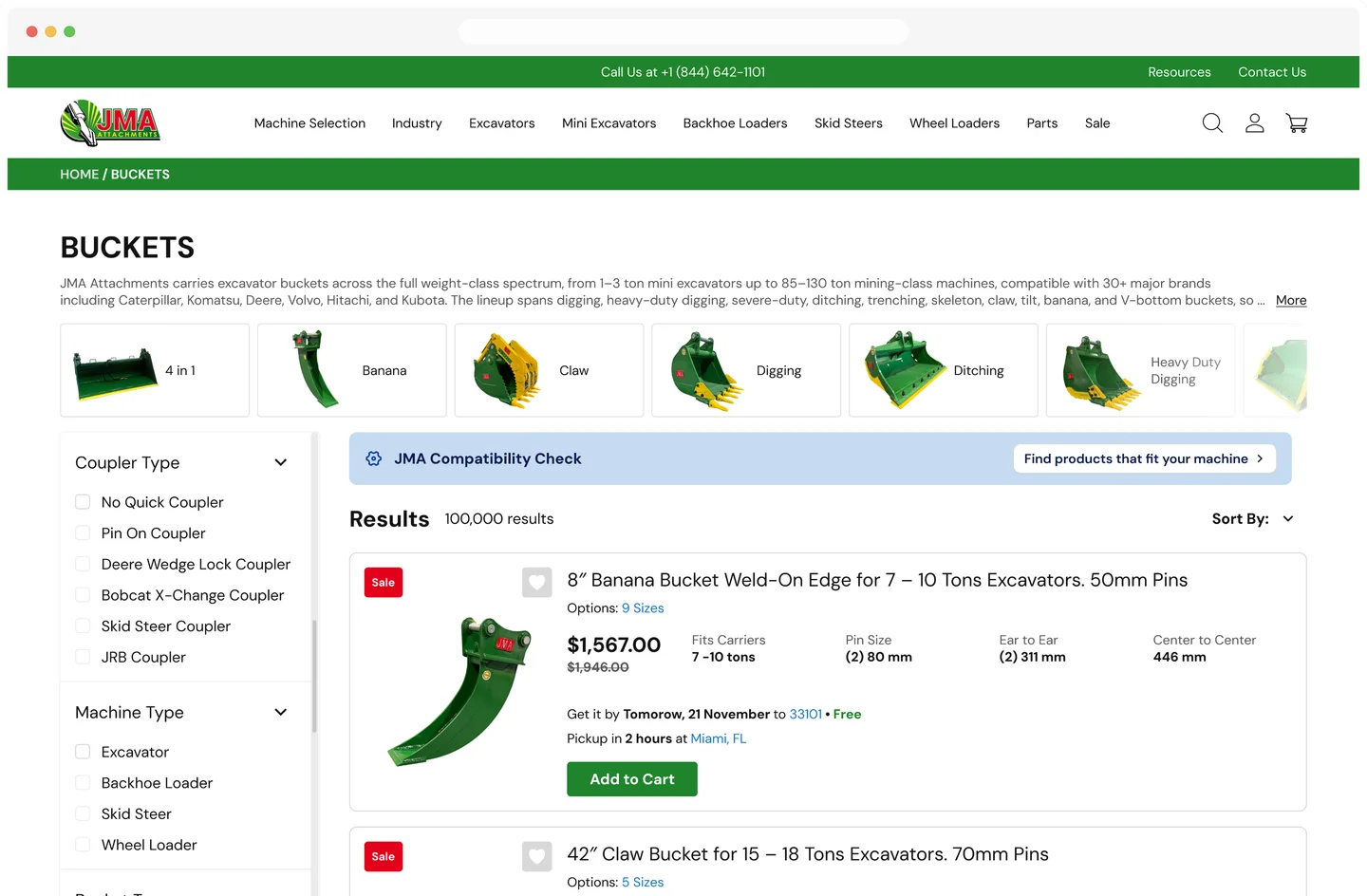 Redesigned JMA Attachments collection page with the compatibility check