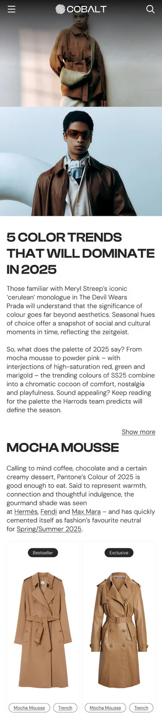 5 Color Trends page
