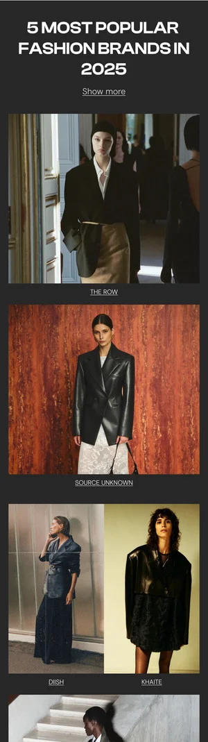 Home page, lower sections