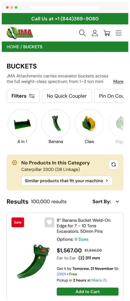 "No products in this category" state